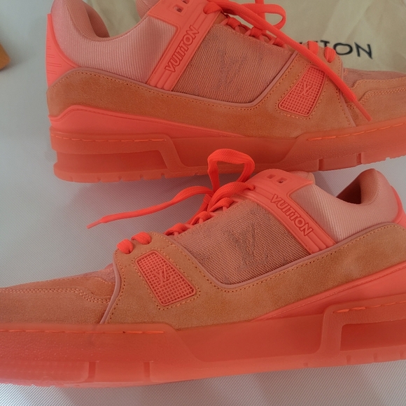 Louis Vuitton x Virgil Abloh Trainer Sneaker Peche 1A8KCQ - Picture 11 of 13